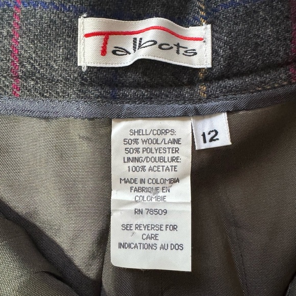 Vintage Talbots super high waist wool blend plaid cuffed mom shorts women’s 12 - Picture 10 of 10